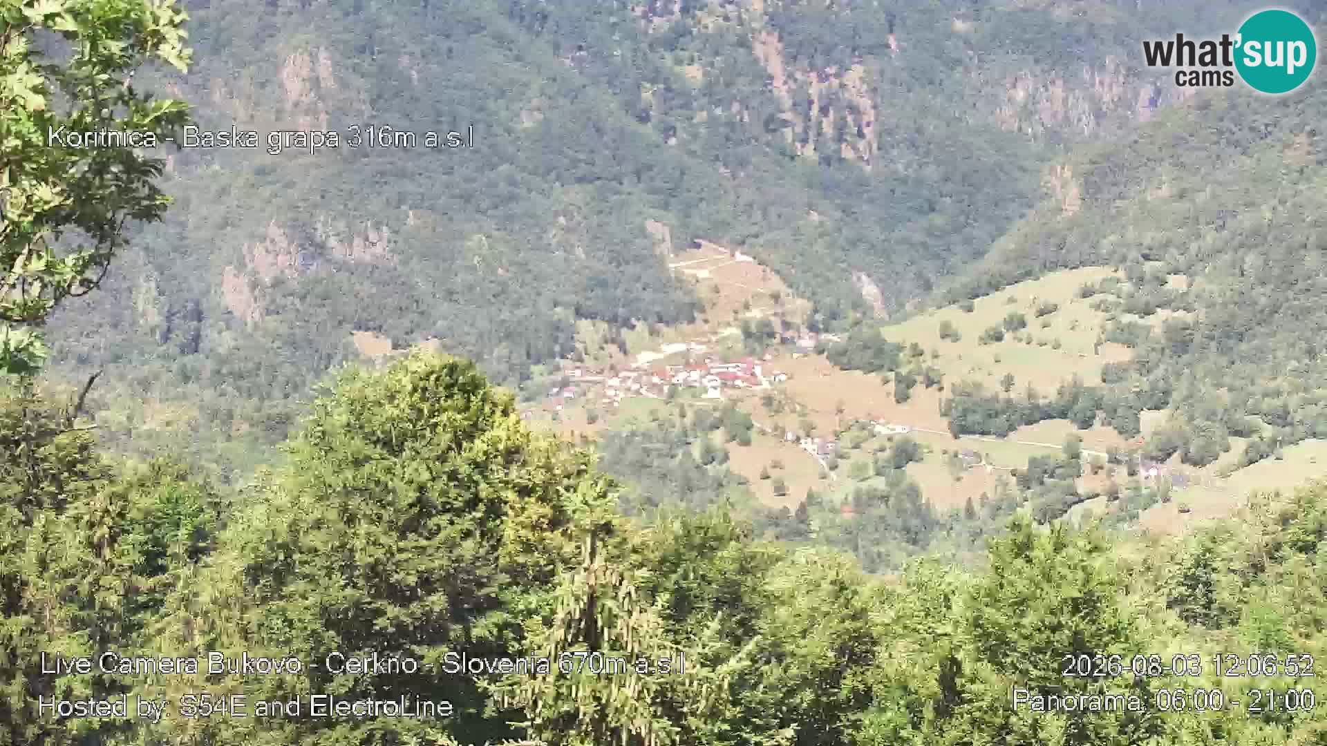 Webcam en vivo Bukovo – Baška grapa | Cerkno | Eslovenia