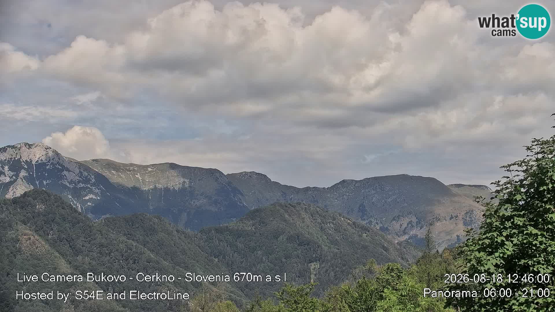 Web kamera Bukovo – Baška grapa | Cerkno | Slovenija