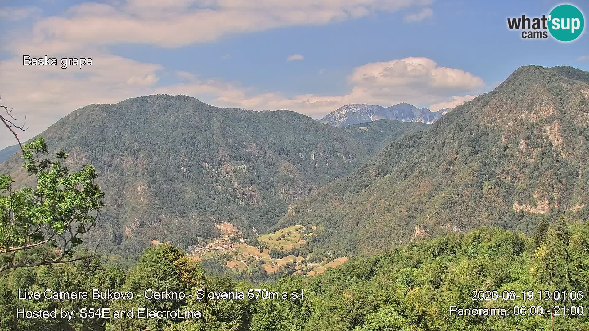 Webcam en vivo Bukovo – Baška grapa | Cerkno | Eslovenia