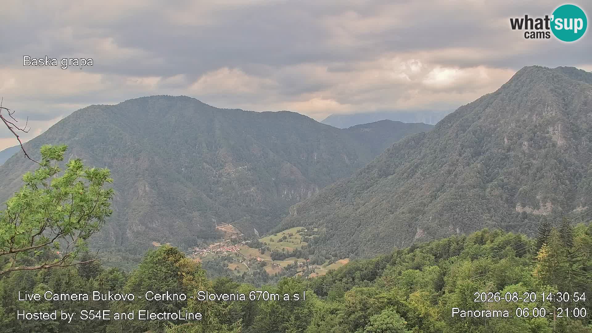 Webcam en vivo Bukovo – Baška grapa | Cerkno | Eslovenia