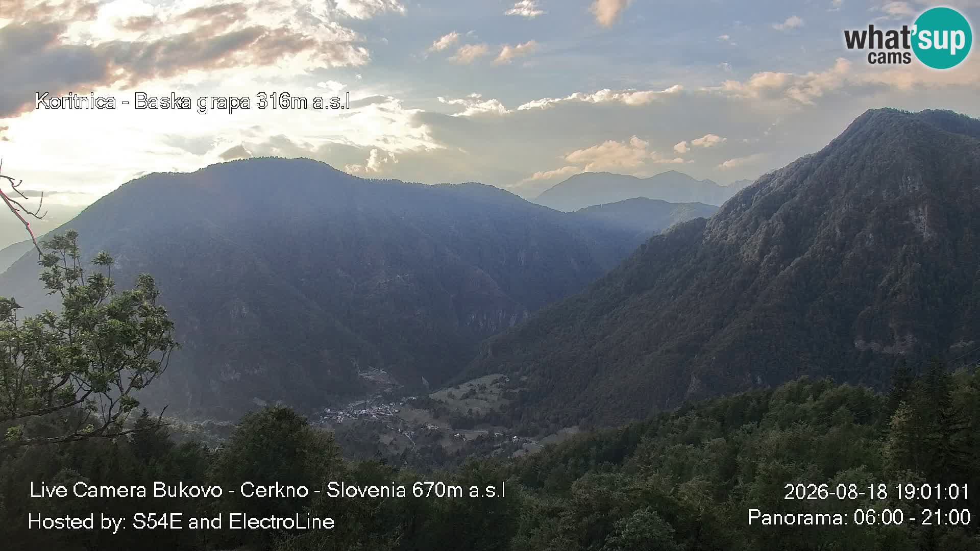 Webcam Bukovo – Baška grapa | Cerkno | Slovénie