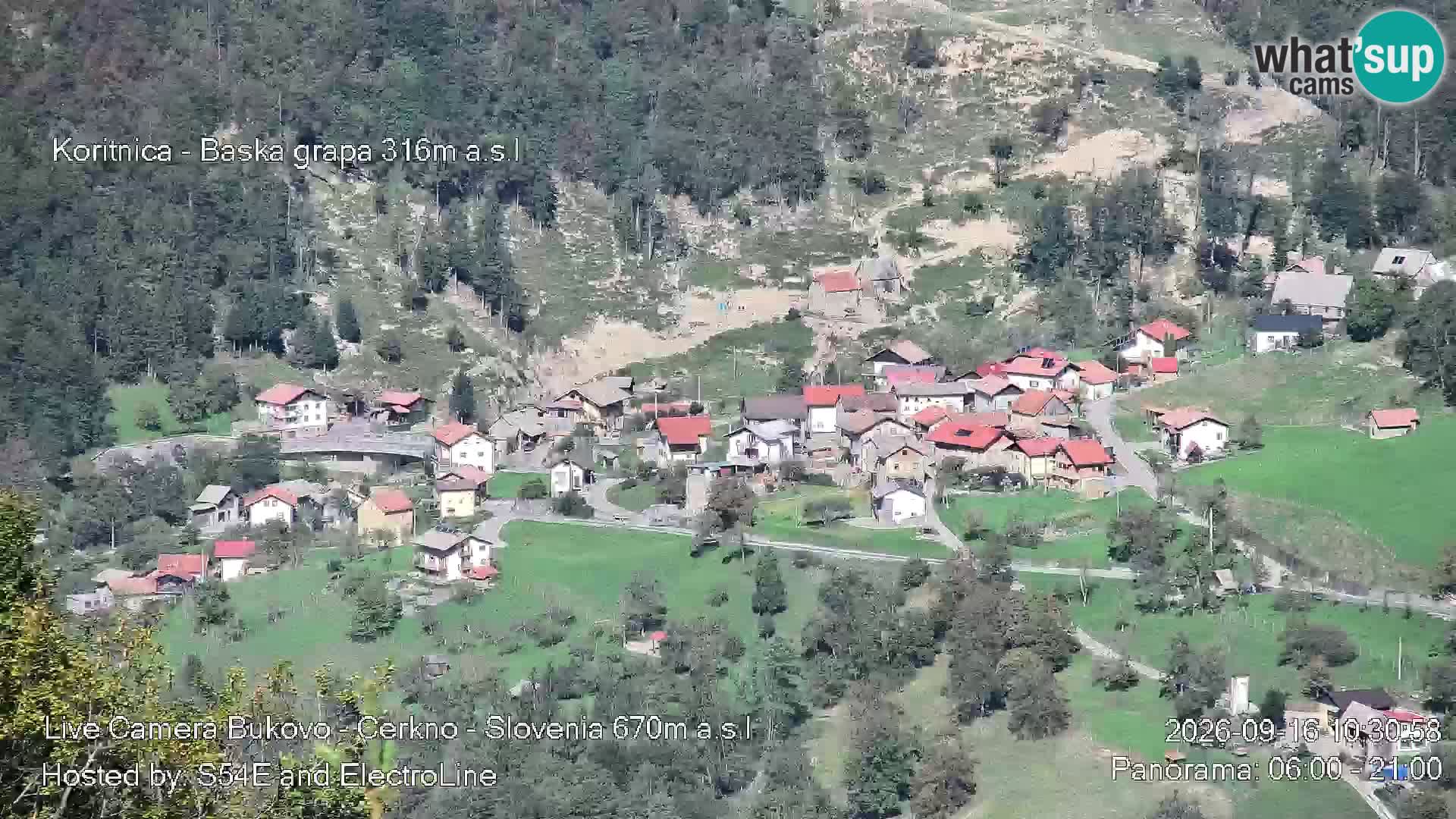 Webcam en vivo Bukovo – Baška grapa | Cerkno | Eslovenia