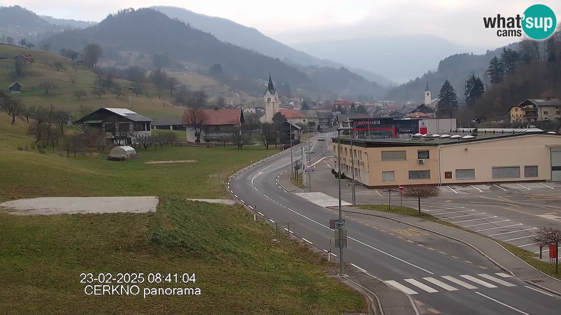 Cerkno city entrance Live Webcam