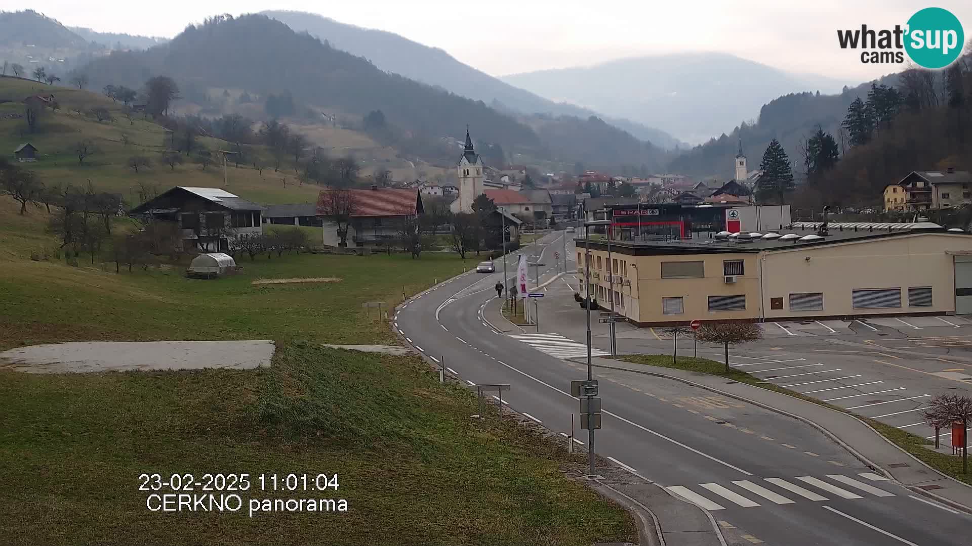 Cerkno city entrance Live Webcam