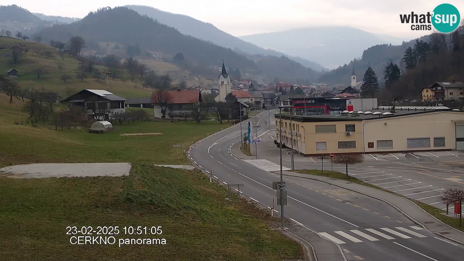 Cerkno city entrance Live Webcam