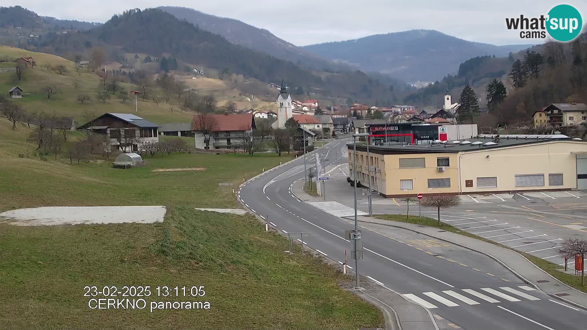 Cerkno city entrance Live Webcam