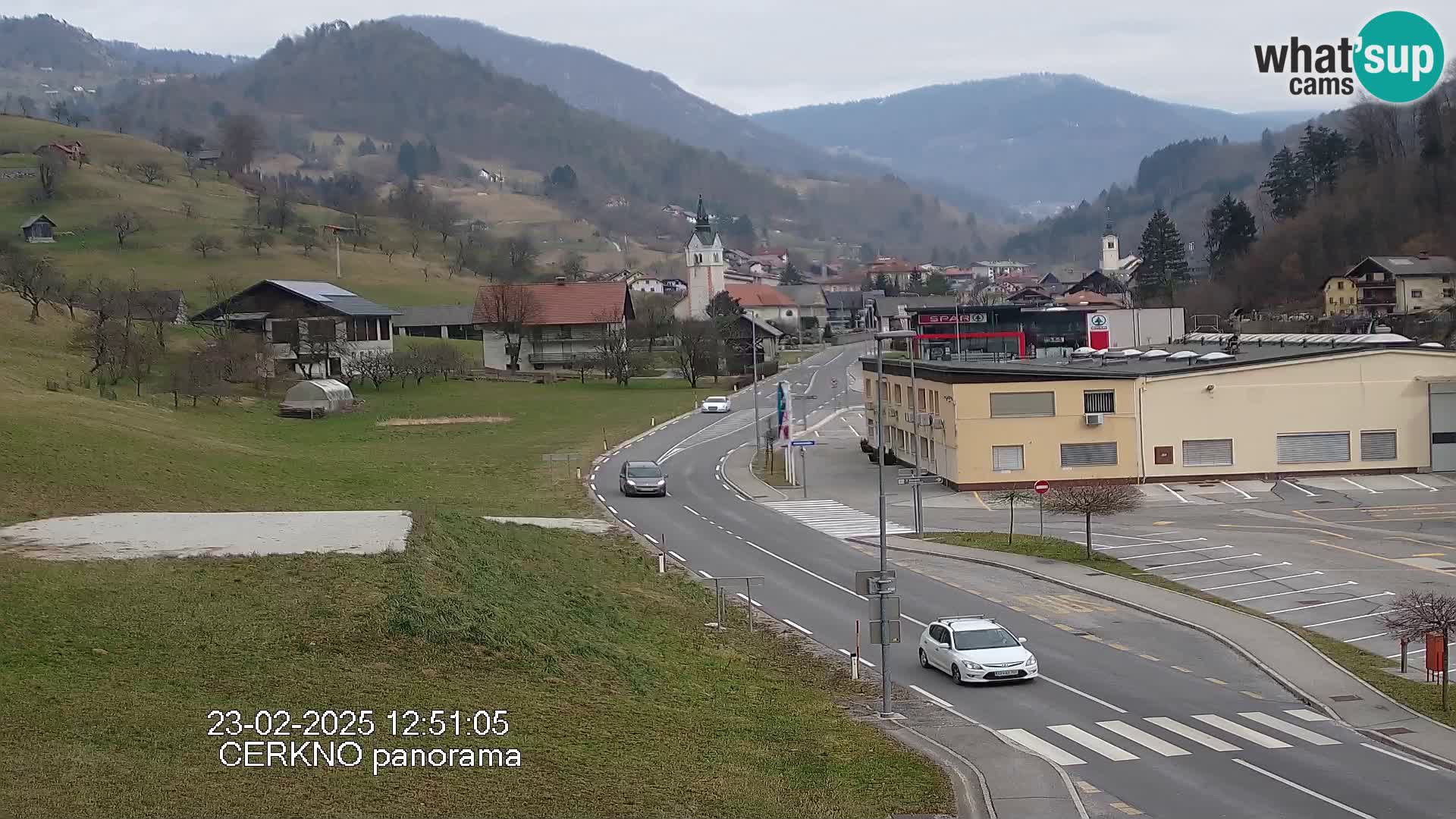 Cerkno city entrance Live Webcam