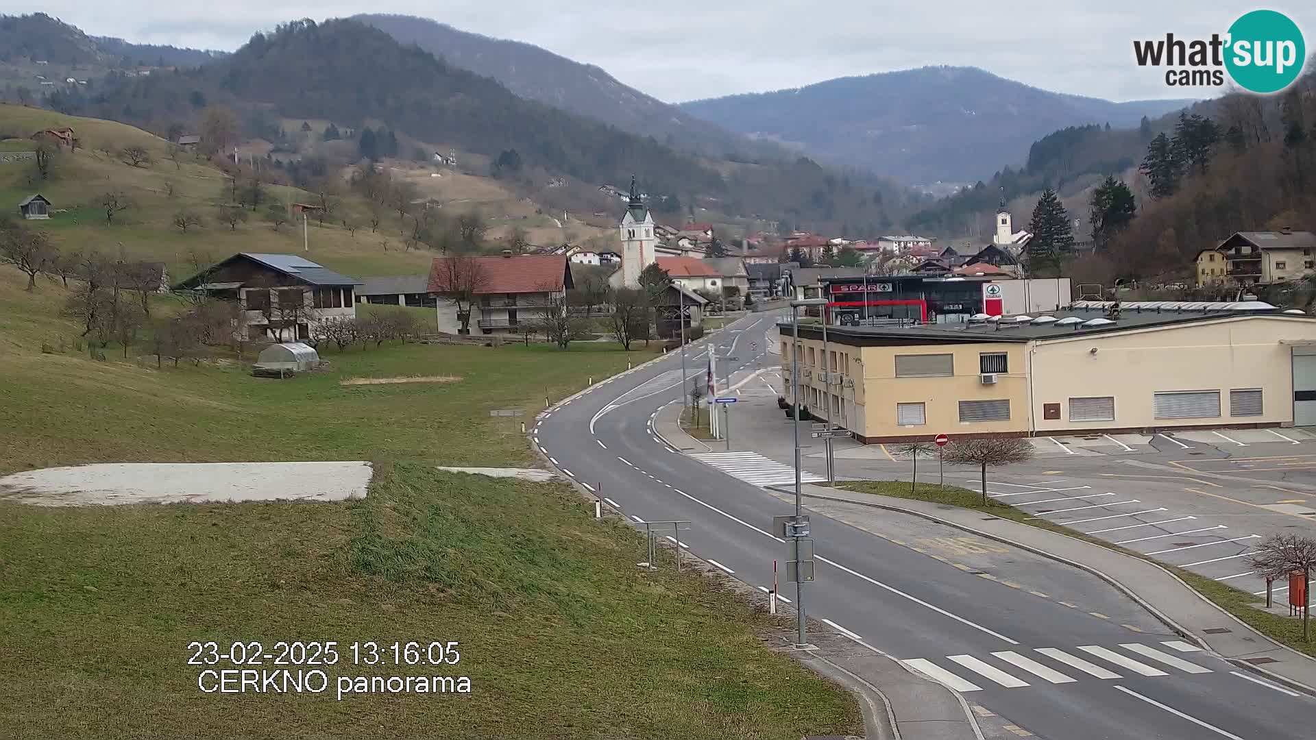 Cerkno city entrance Live Webcam