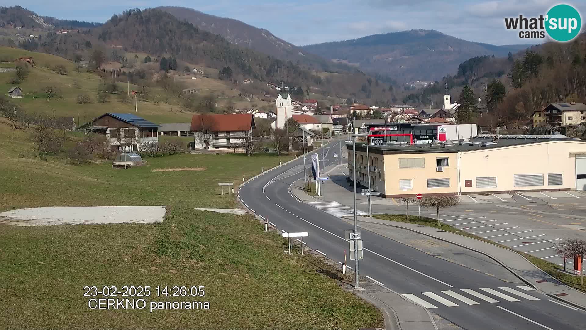 Cerkno city entrance Live Webcam