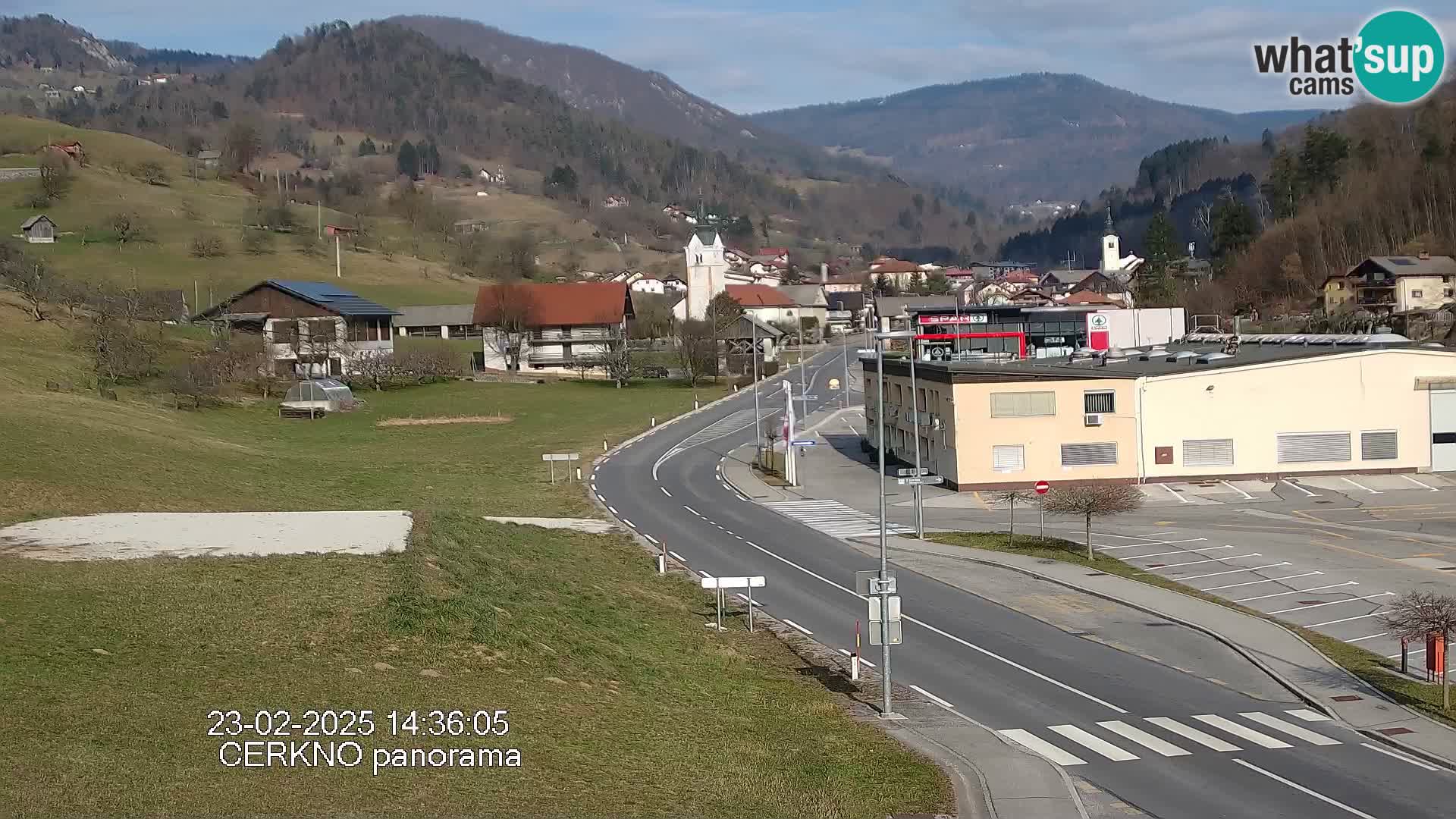 Cerkno city entrance Live Webcam