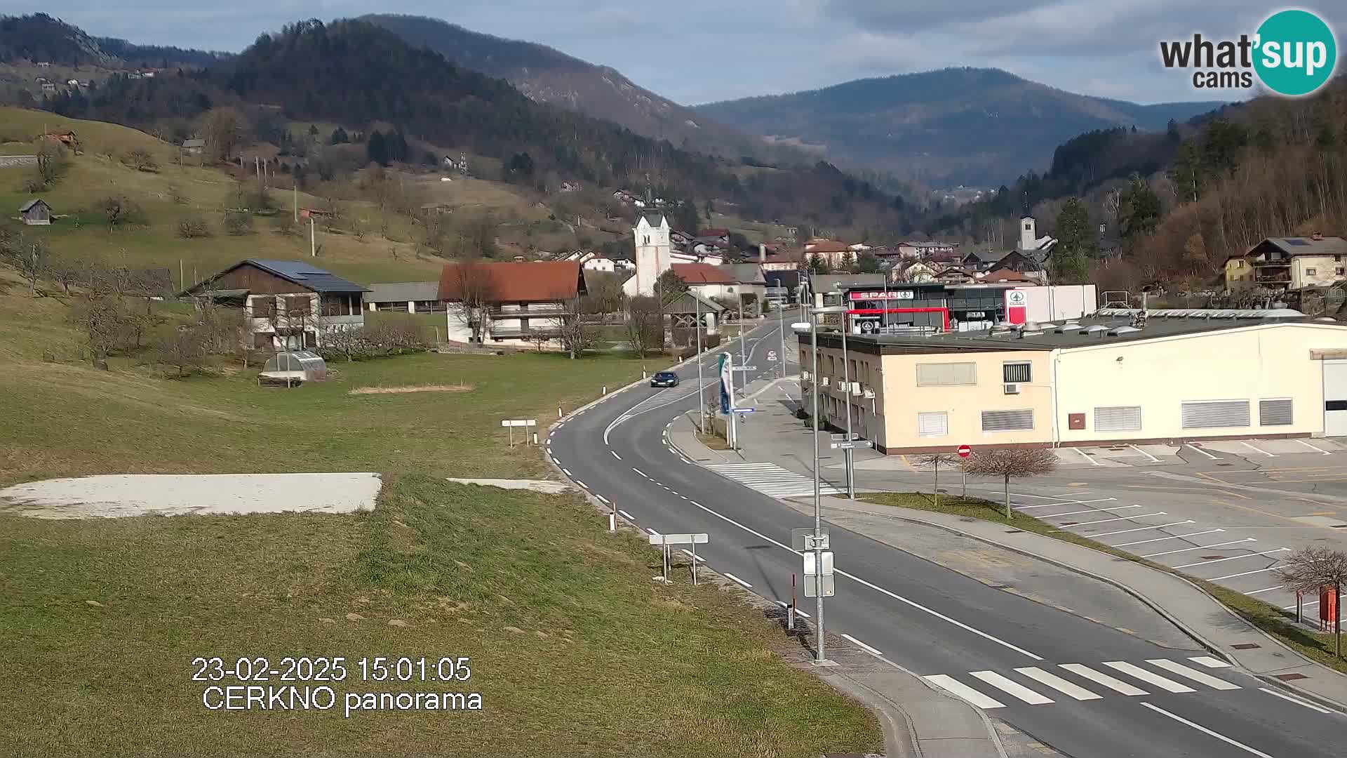 Cerkno city entrance Live Webcam