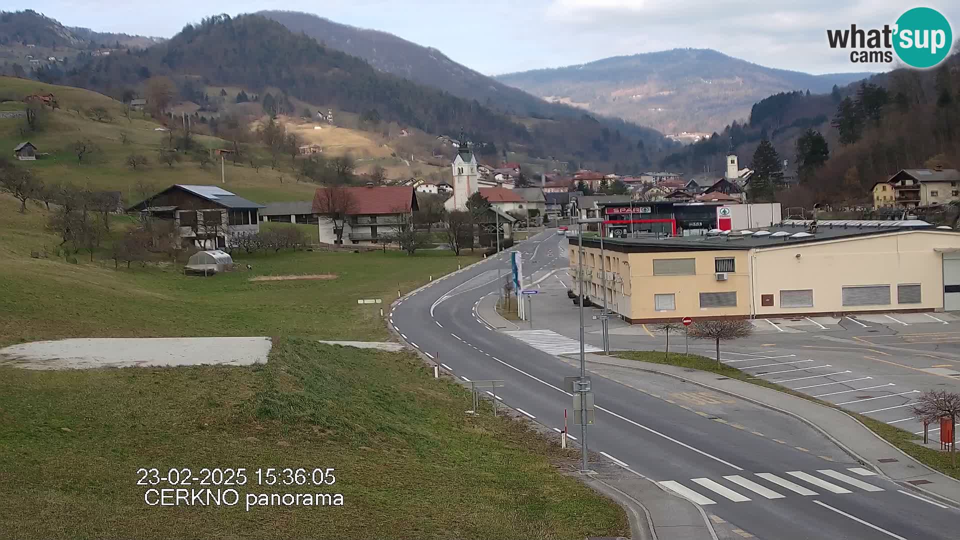 Cerkno city entrance Live Webcam