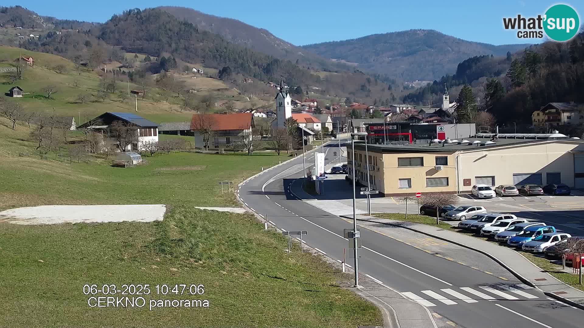 Cerkno city entrance Live Webcam