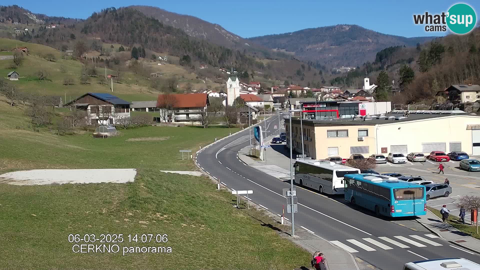 Cerkno city entrance Live Webcam