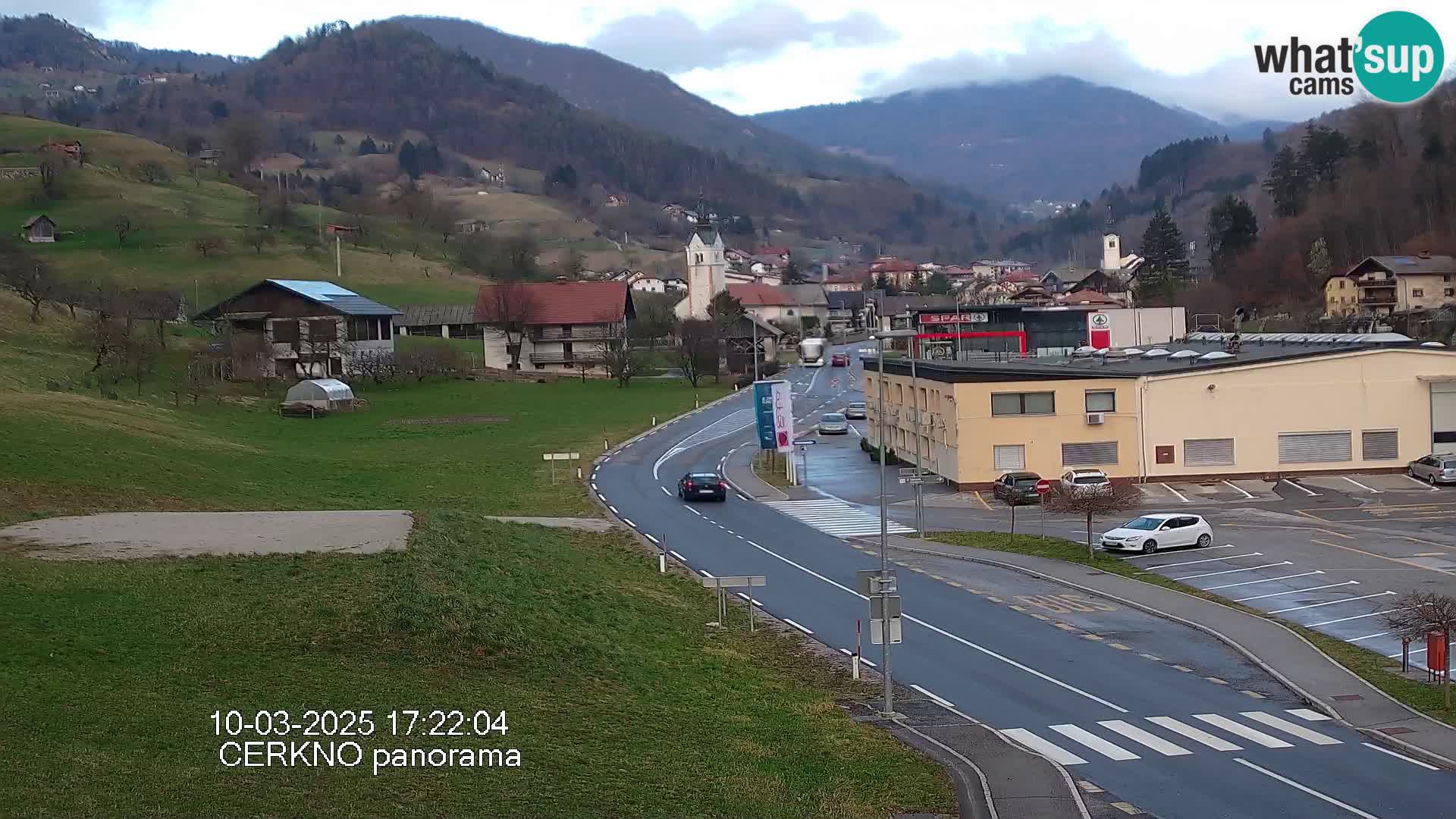 Cerkno city entrance Live Webcam