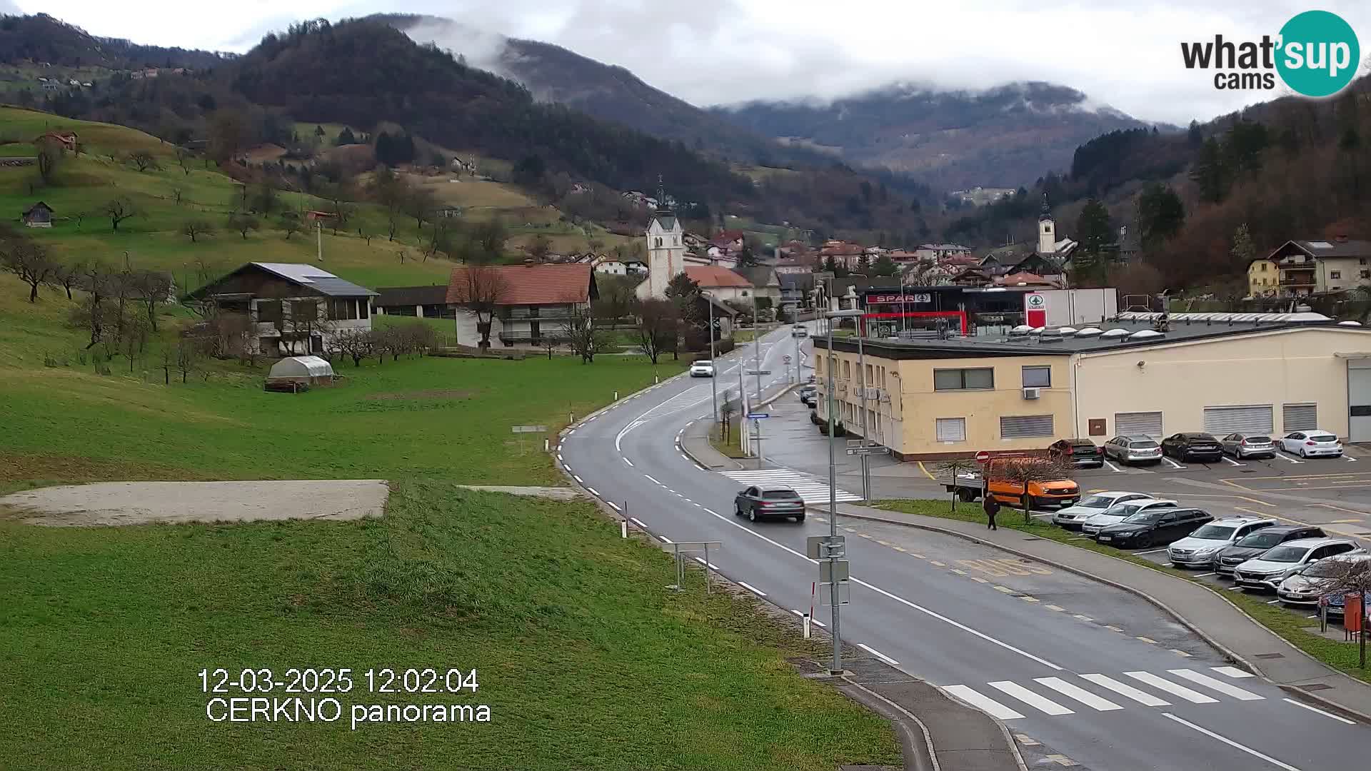 Cerkno city entrance Live Webcam