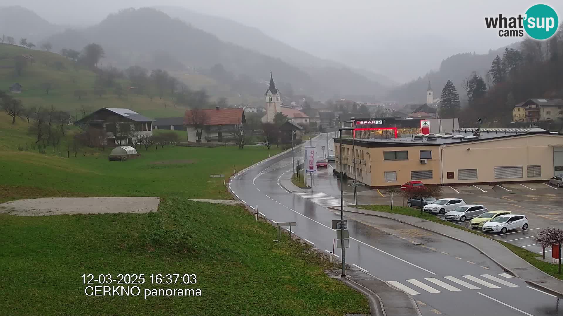 Cerkno city entrance Live Webcam