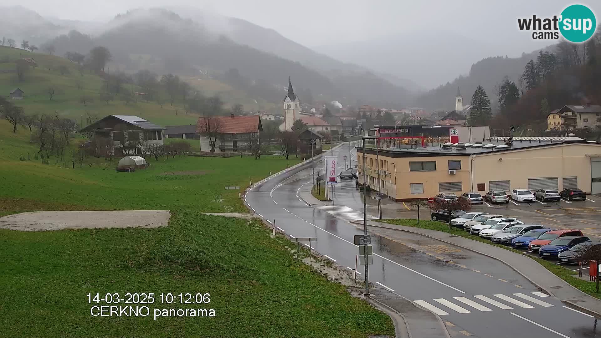 Cerkno entrada a la ciudad Webcam en vivo