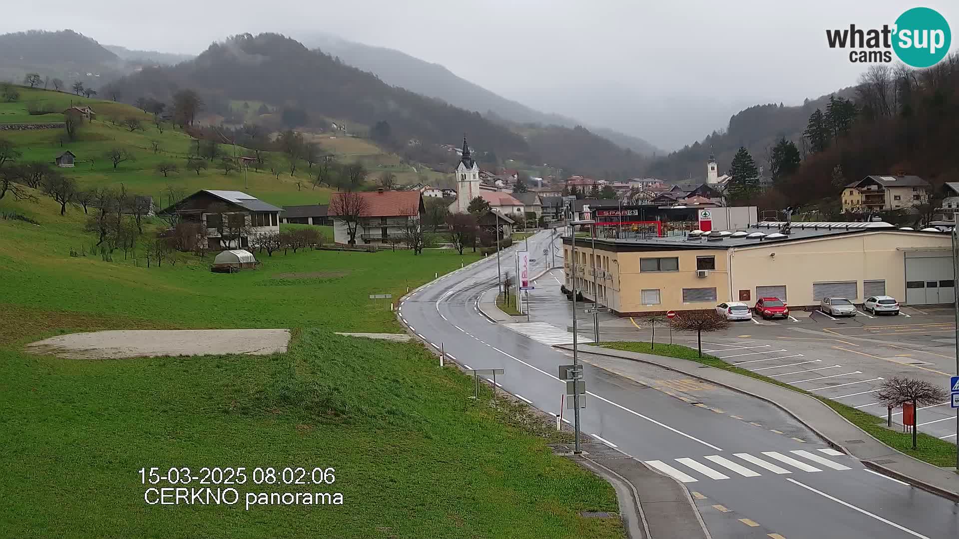 Cerkno entrada a la ciudad Webcam en vivo