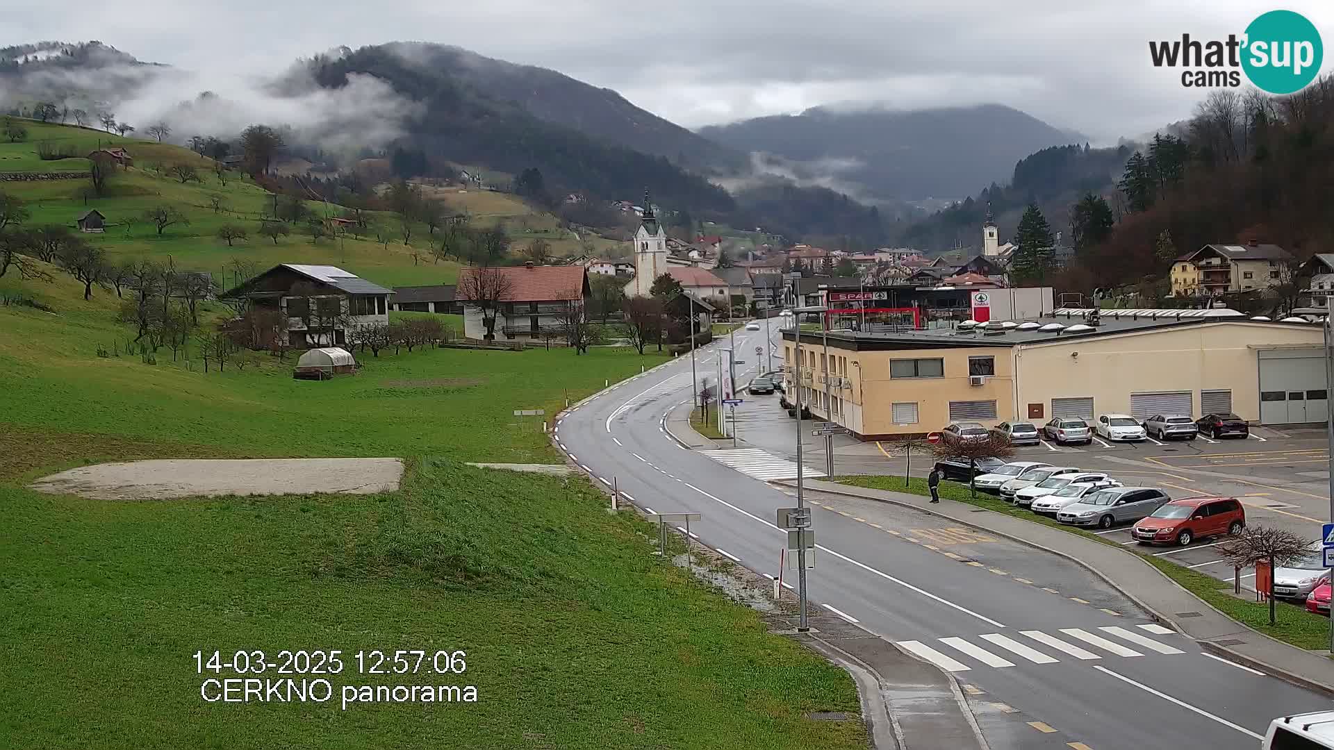 Cerkno city entrance Live Webcam