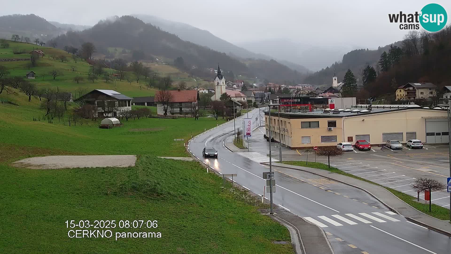 Cerkno city entrance Live Webcam