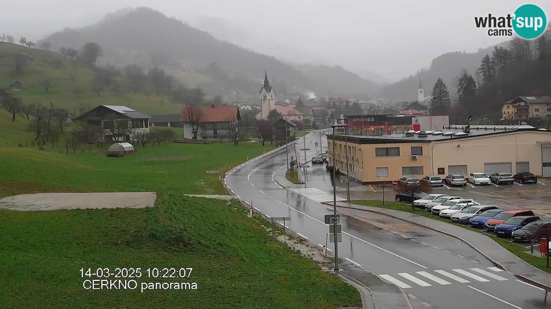 Cerkno city entrance Live Webcam