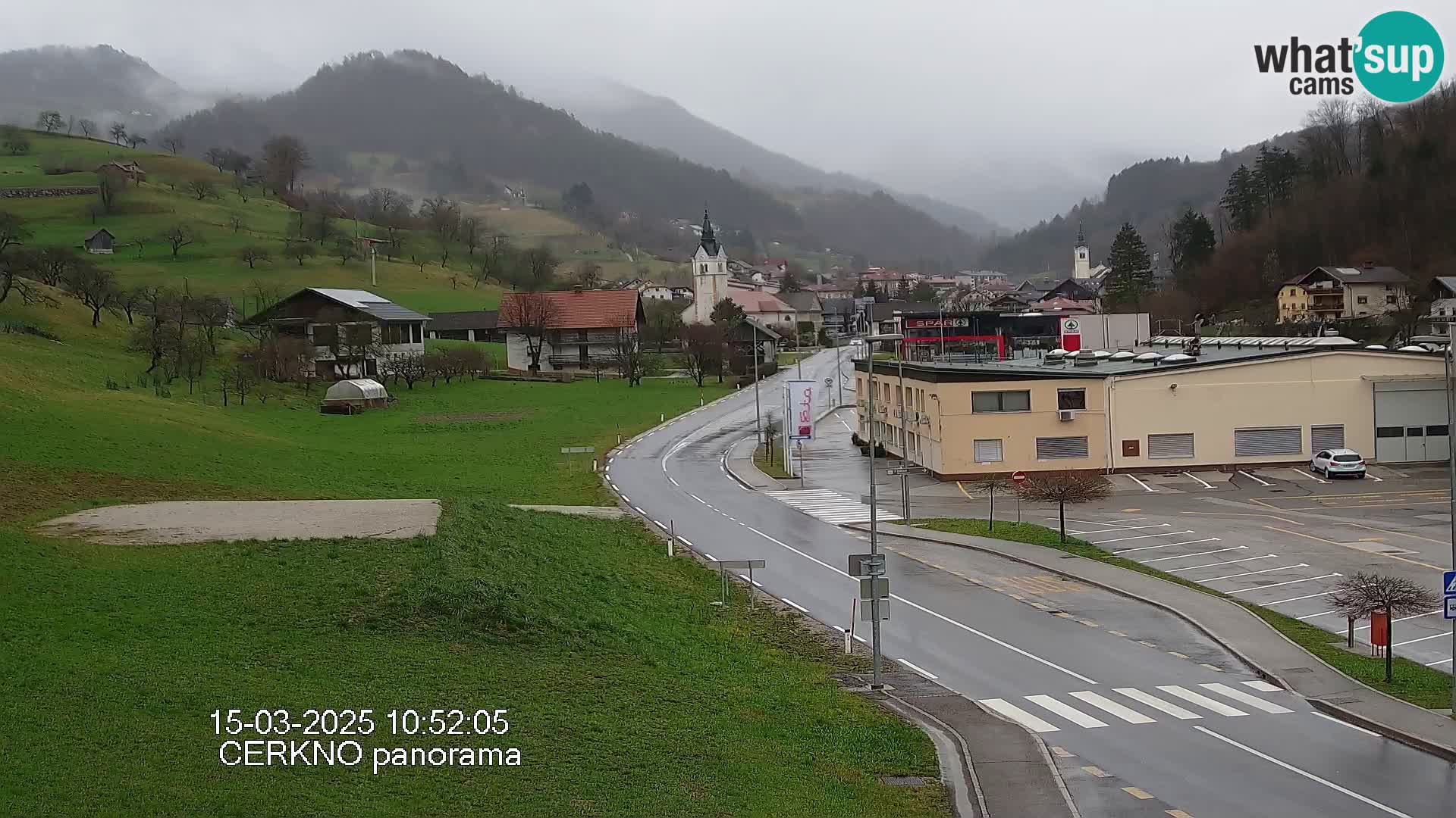 Cerkno city entrance Live Webcam