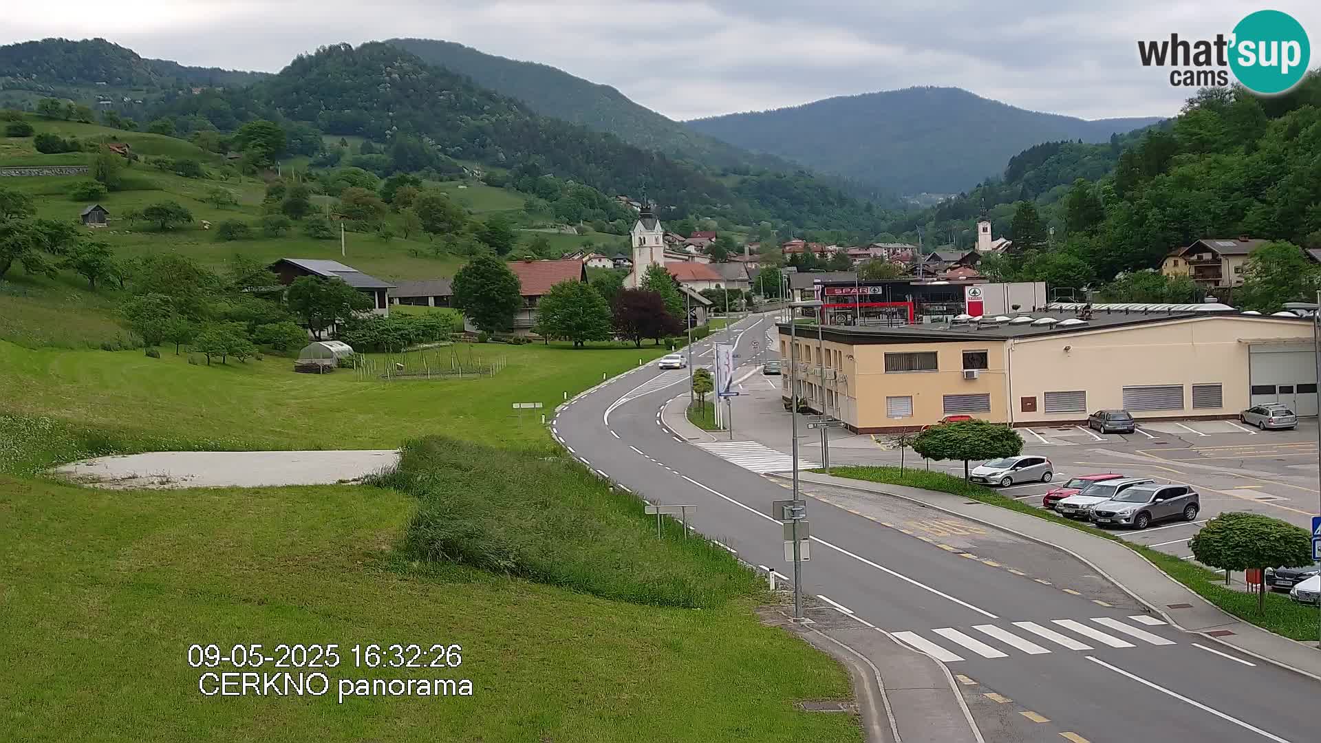 Cerkno entrada a la ciudad Webcam en vivo