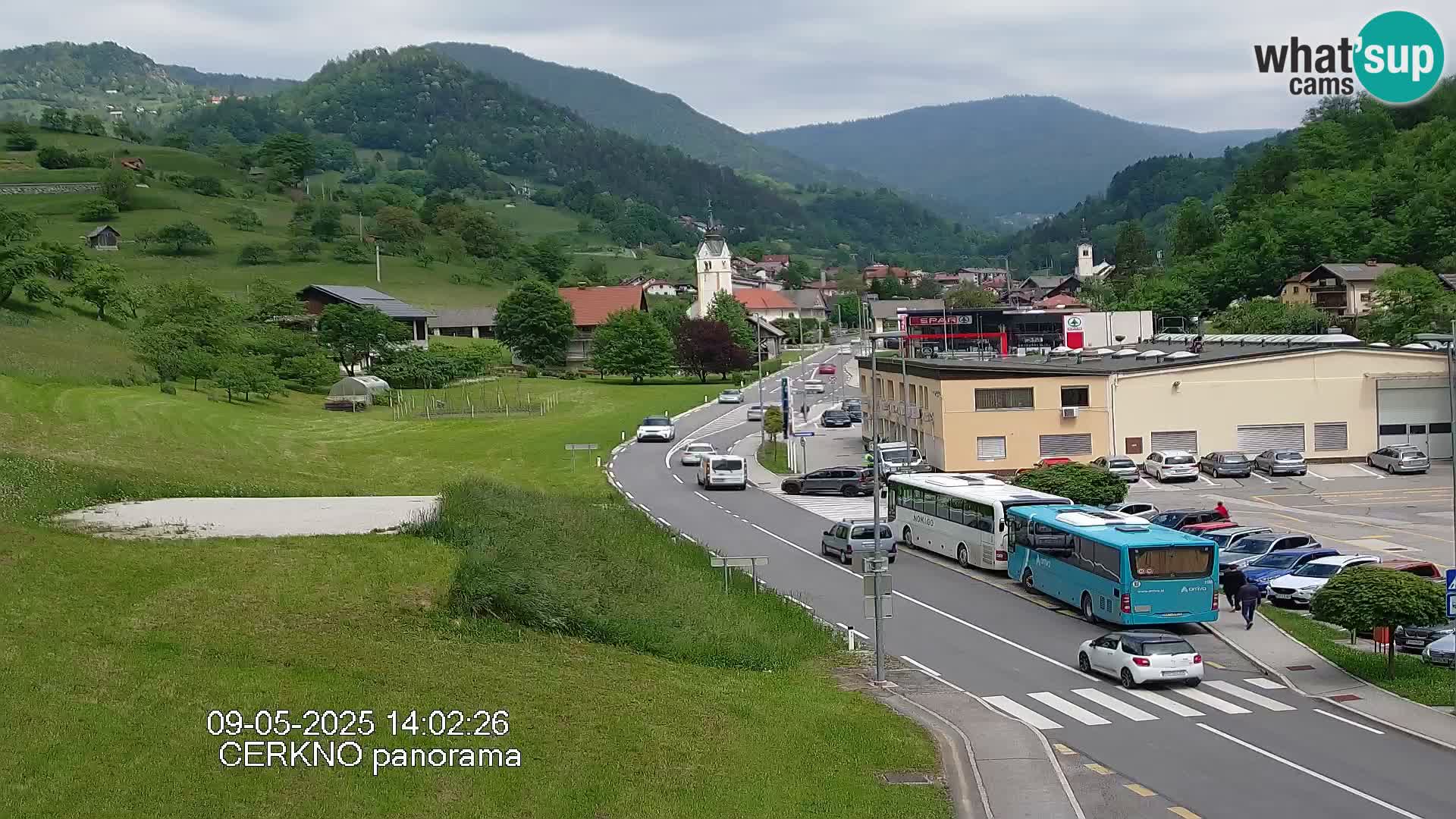 Cerkno city entrance Live Webcam