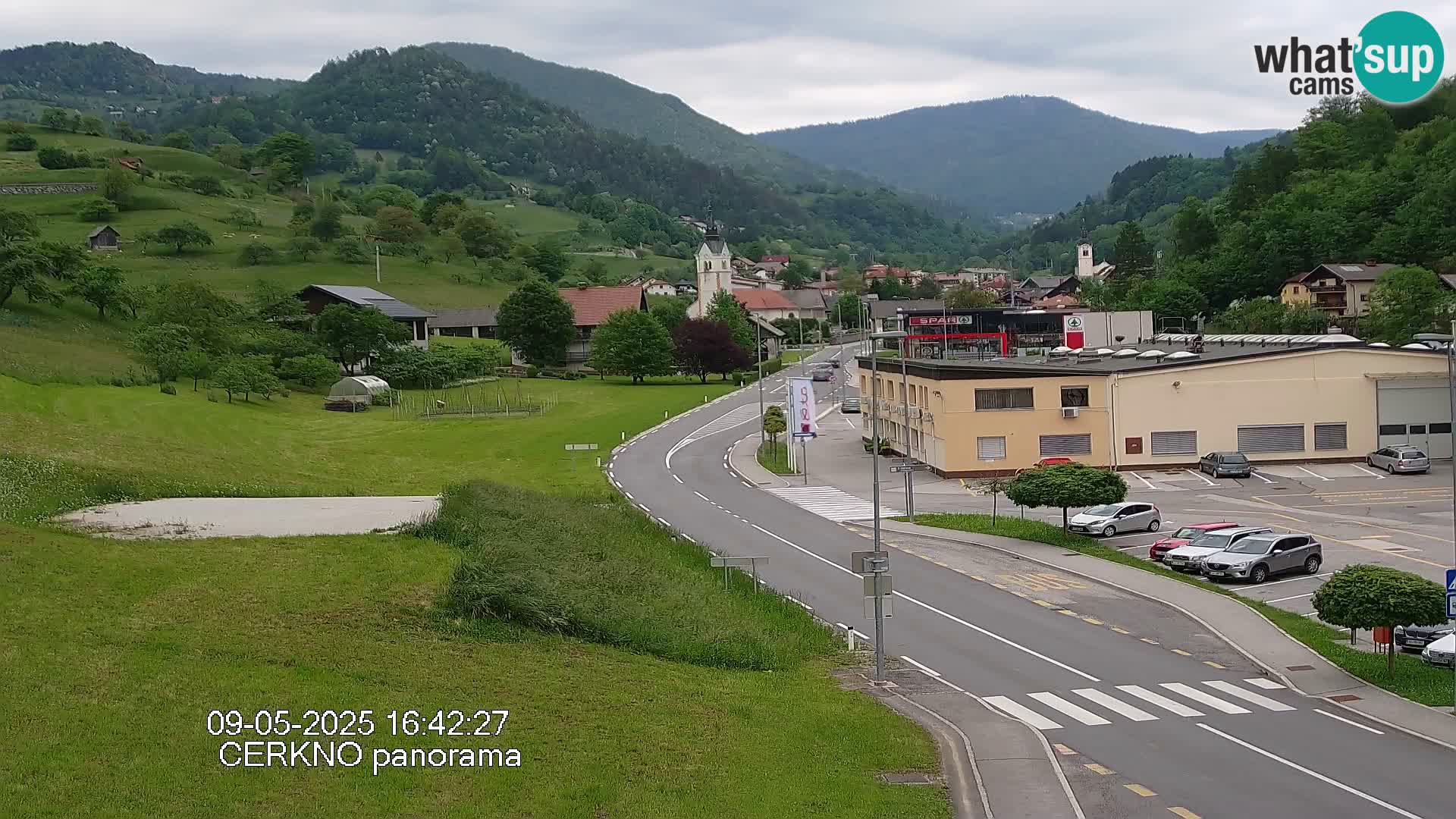 Cerkno city entrance Live Webcam