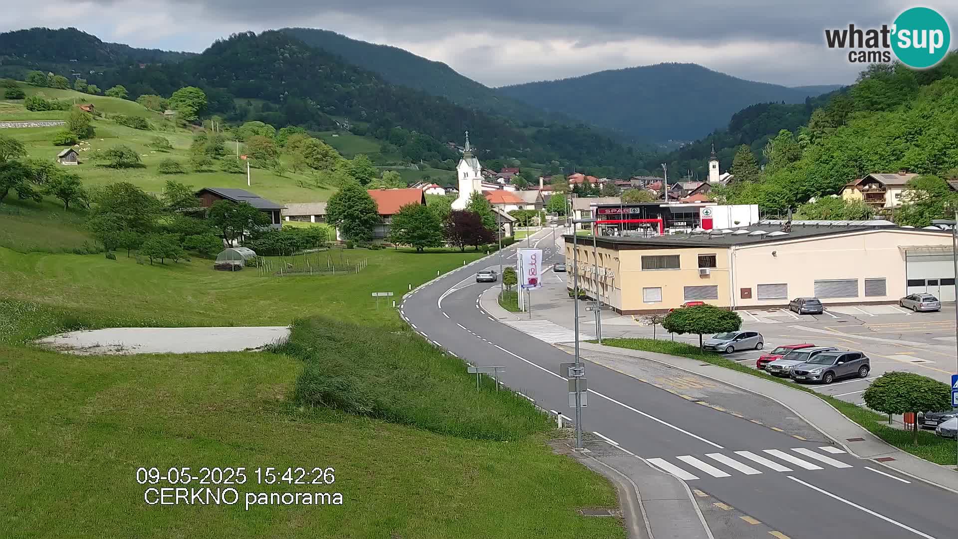 Cerkno city entrance Live Webcam