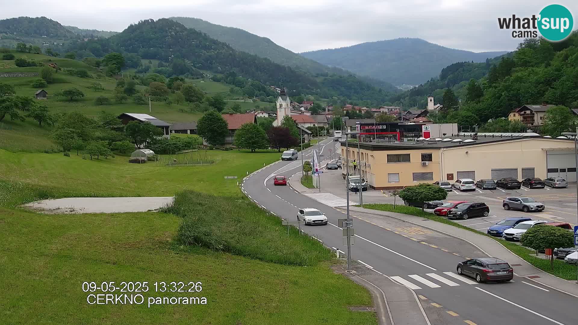 Cerkno city entrance Live Webcam