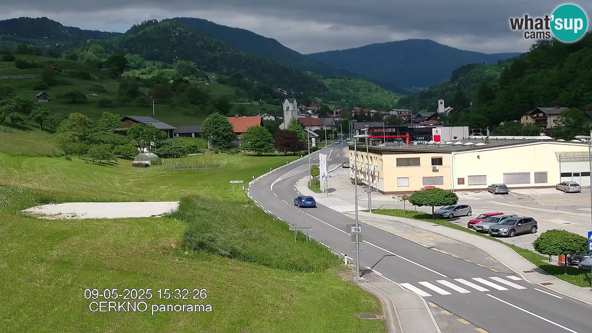 Cerkno city entrance Live Webcam