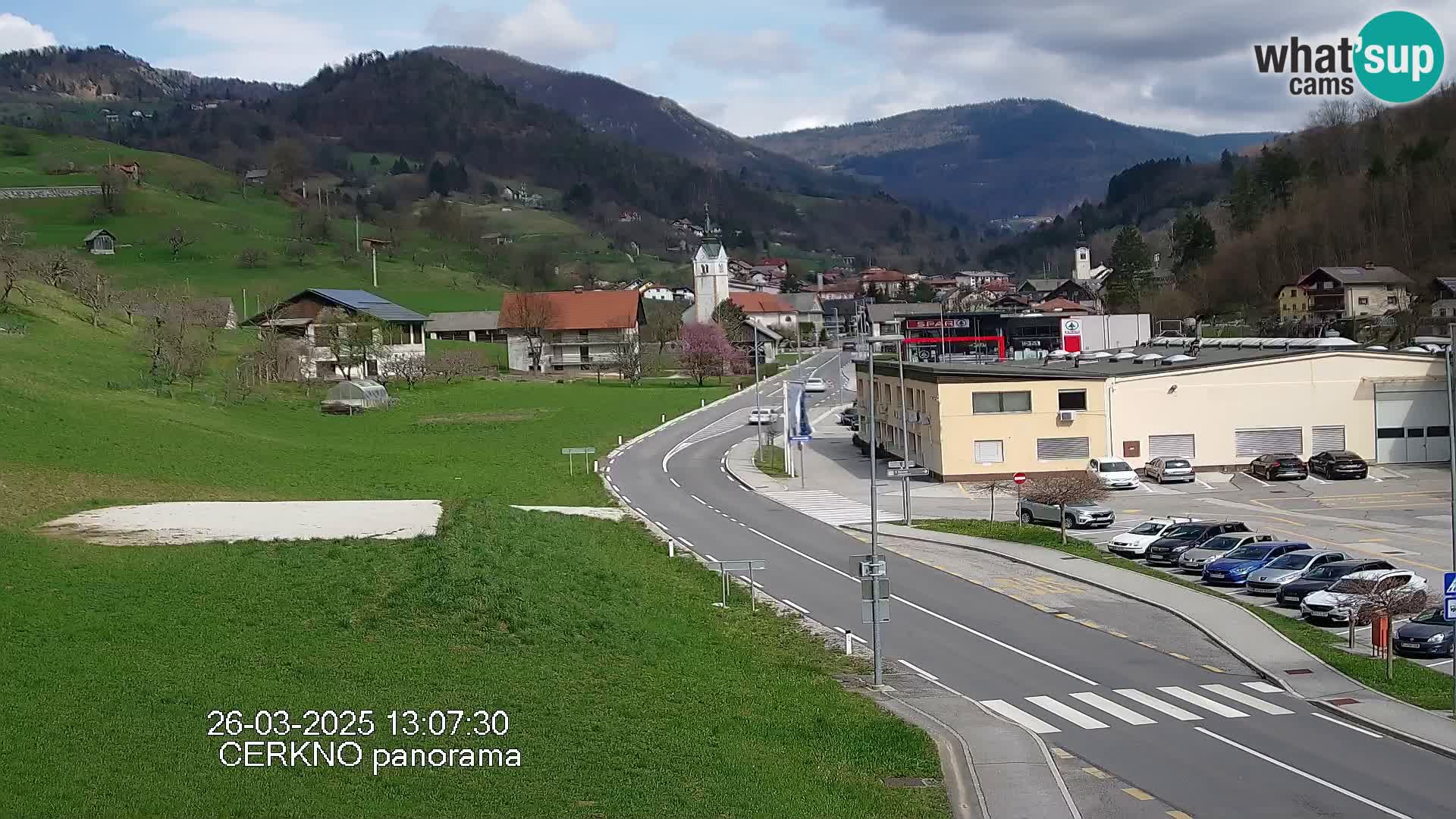 Cerkno entrada a la ciudad Webcam en vivo