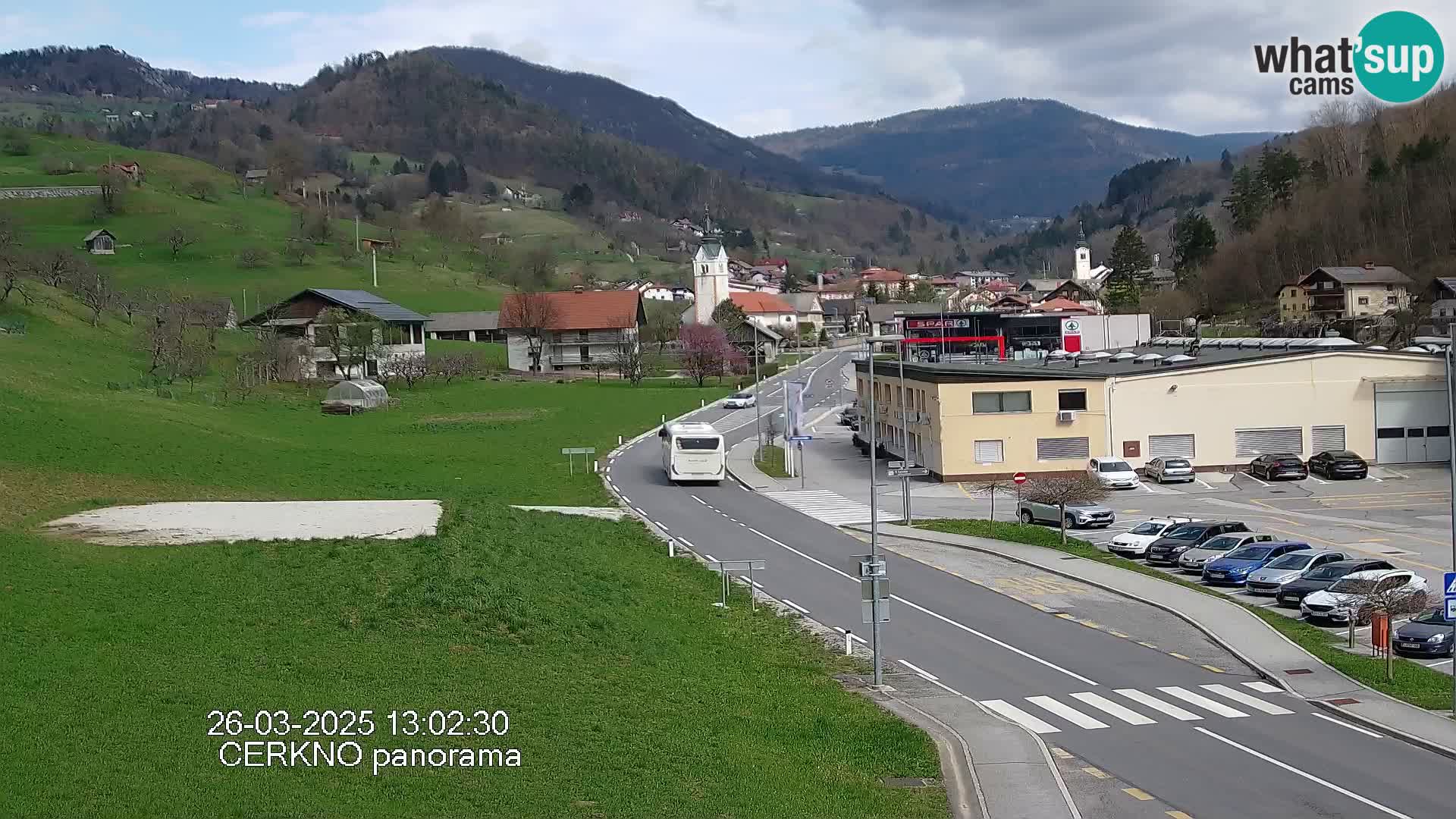 Cerkno entrada a la ciudad Webcam en vivo