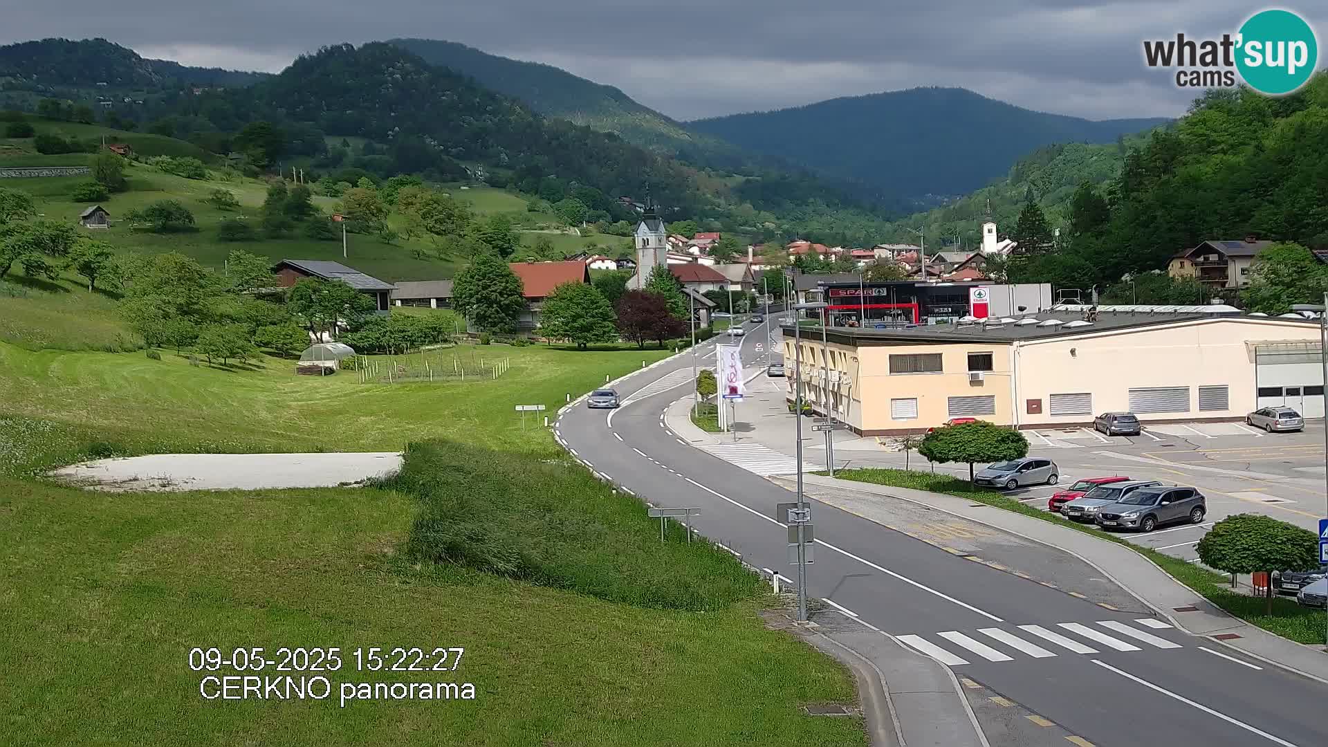 Cerkno city entrance Live Webcam