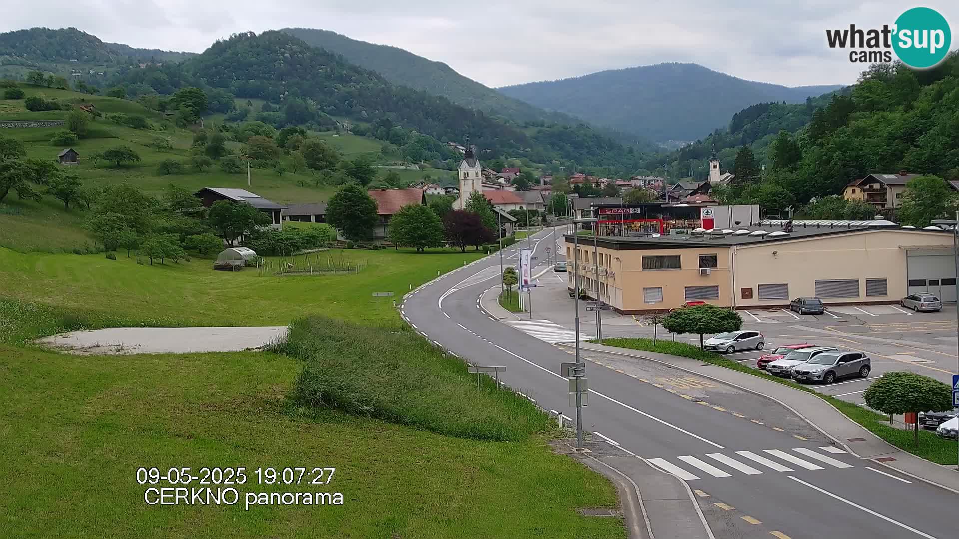 Cerkno city entrance Live Webcam