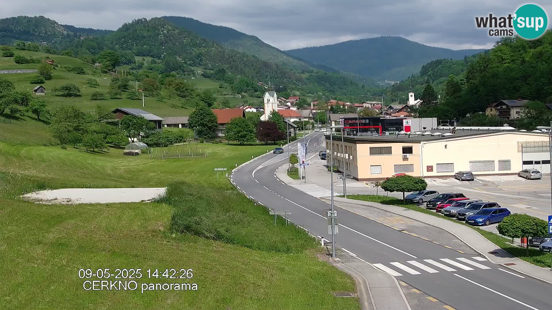 Cerkno city entrance Live Webcam