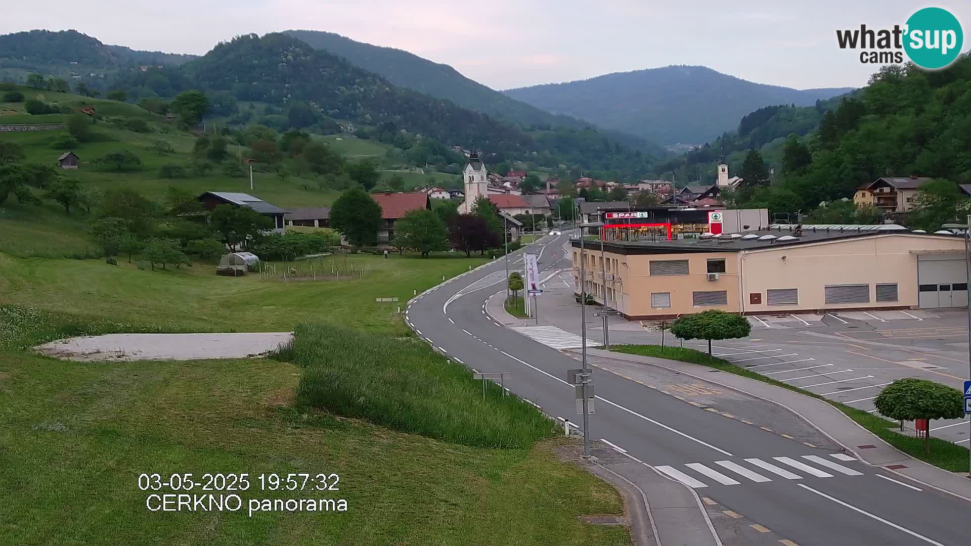 Cerkno city entrance Live Webcam