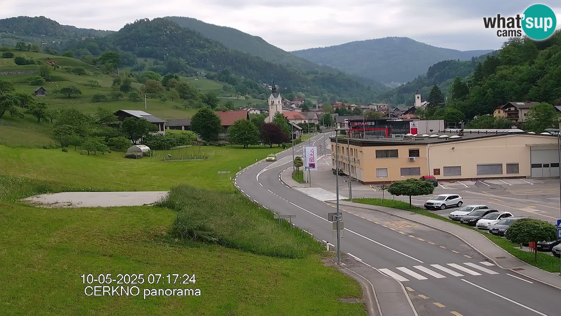 Cerkno city entrance Live Webcam