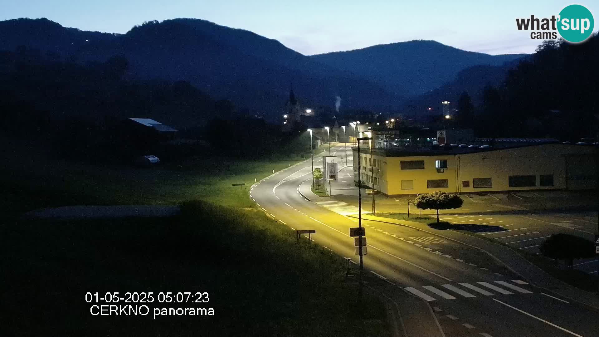 Cerkno city entrance Live Webcam