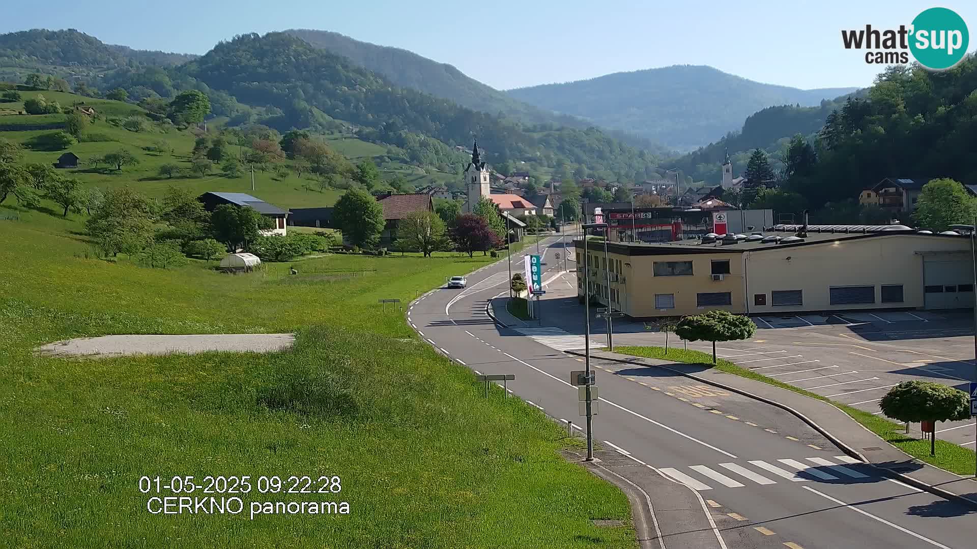 Cerkno city entrance Live Webcam