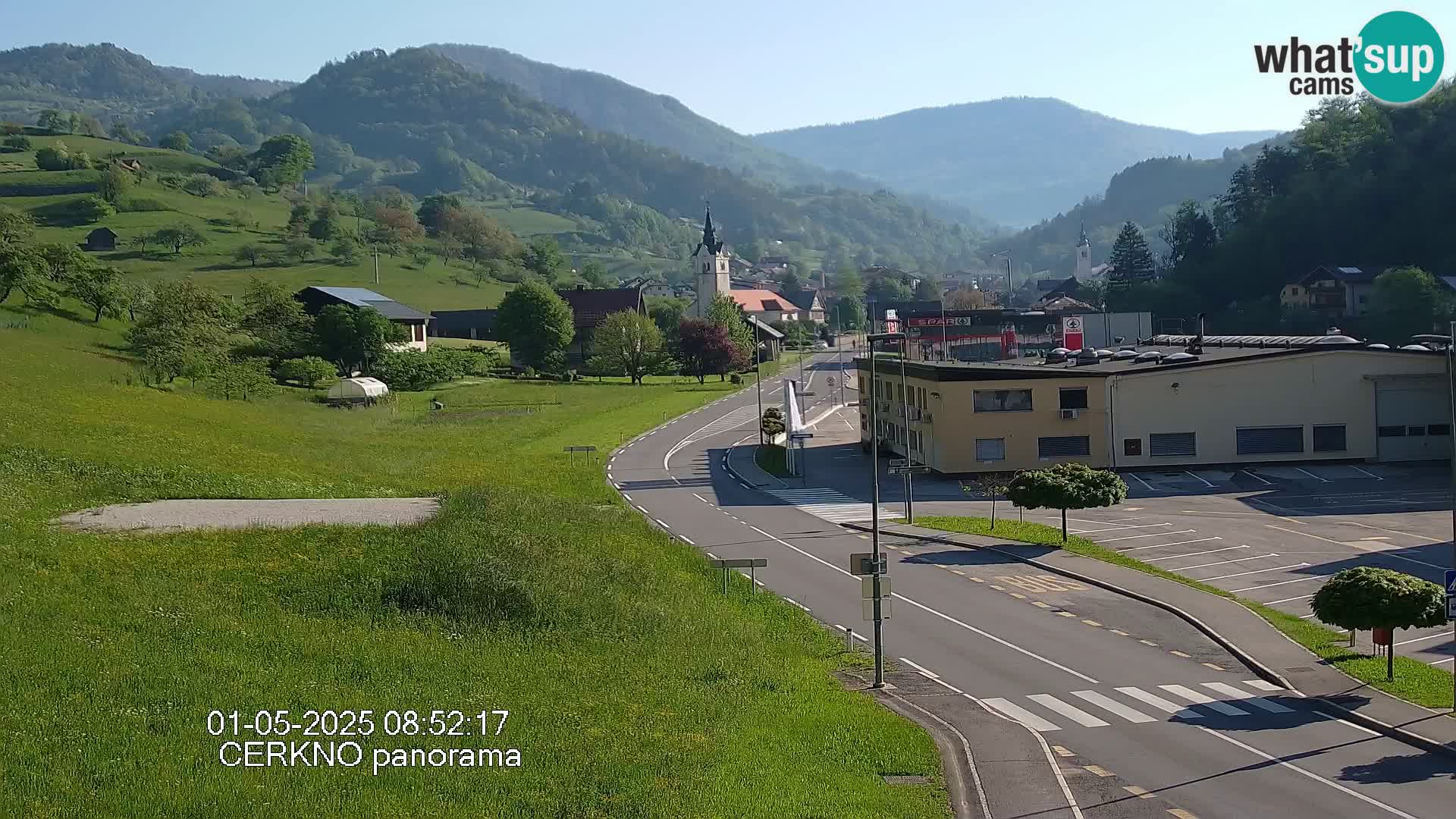 Cerkno city entrance Live Webcam
