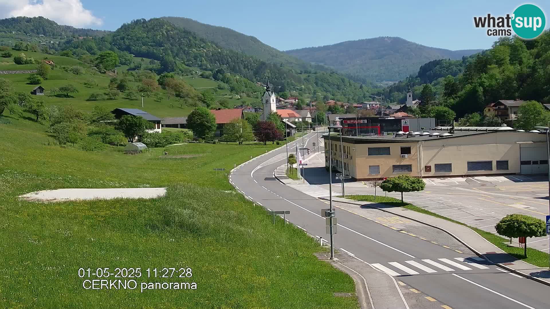 Cerkno city entrance Live Webcam