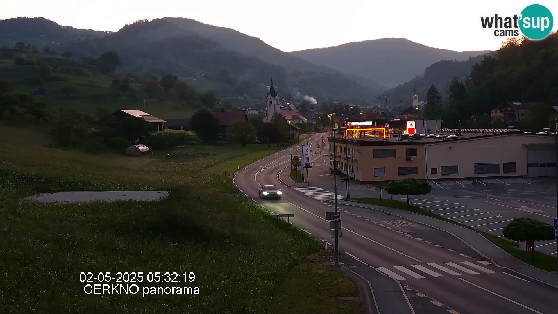 Cerkno city entrance Live Webcam