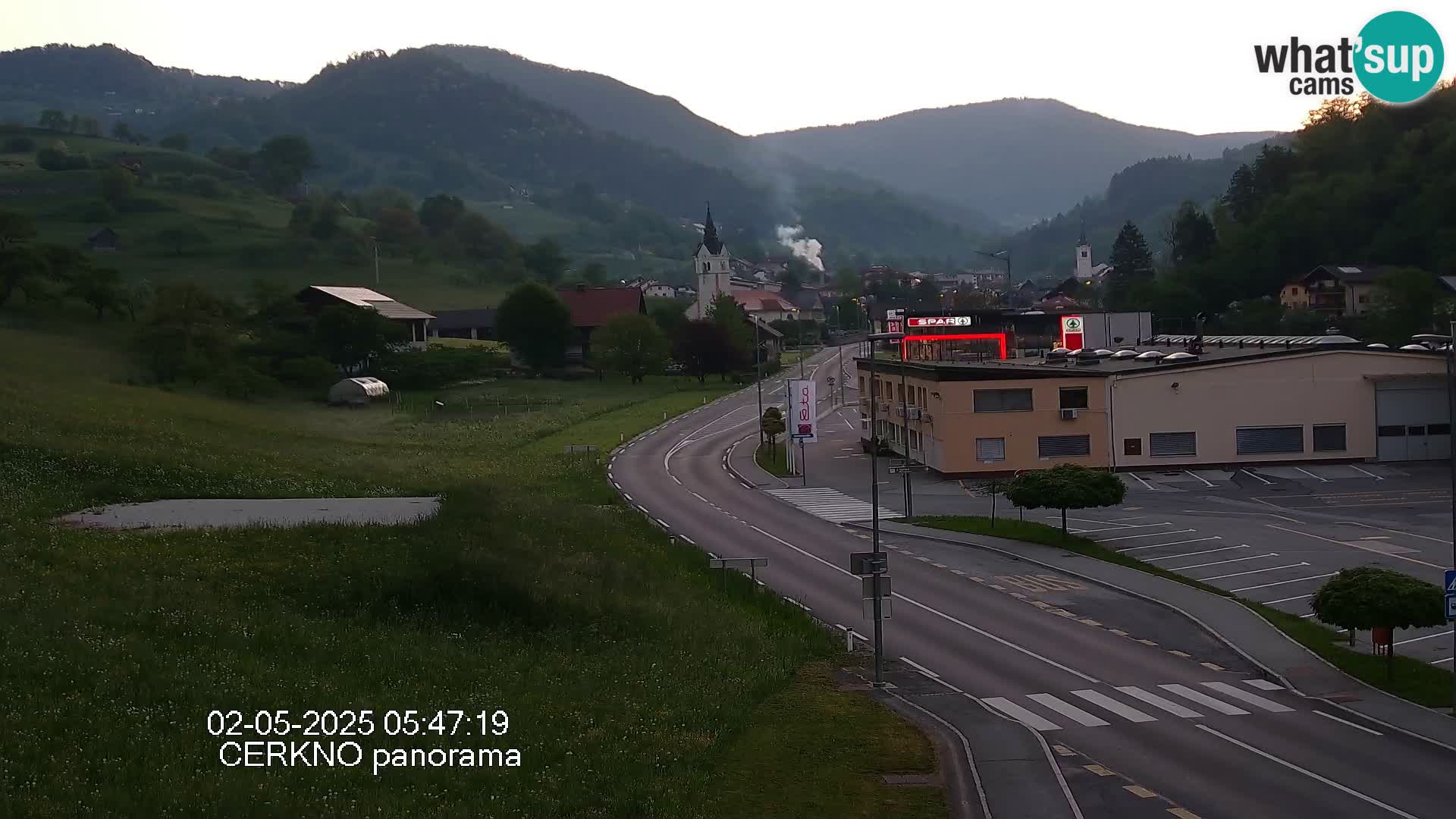 Cerkno city entrance Live Webcam