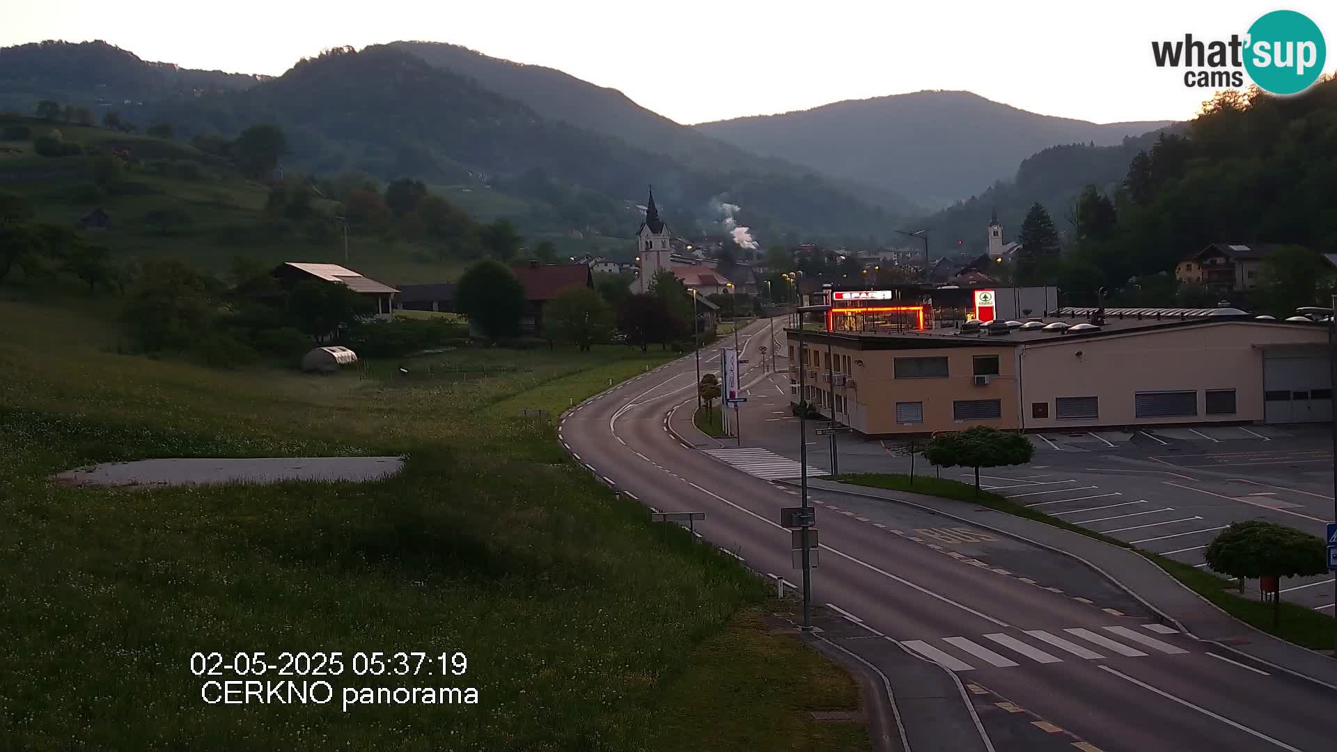 Cerkno entrada a la ciudad Webcam en vivo