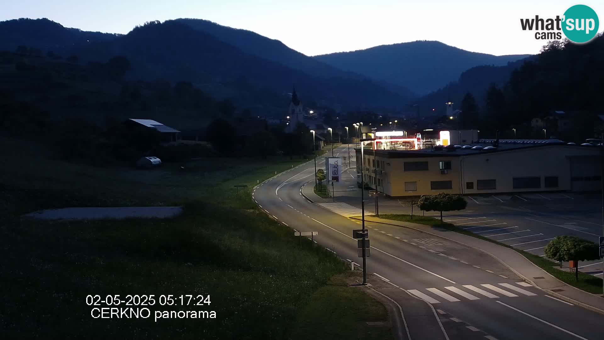 Cerkno city entrance Live Webcam