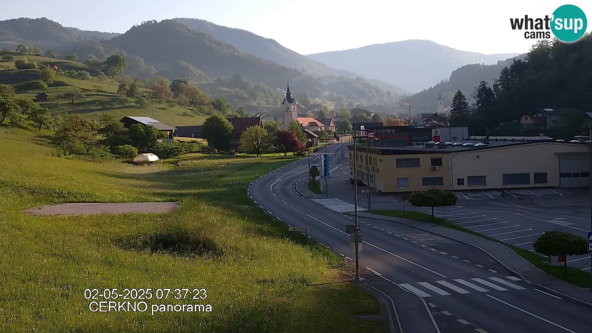 Cerkno city entrance Live Webcam