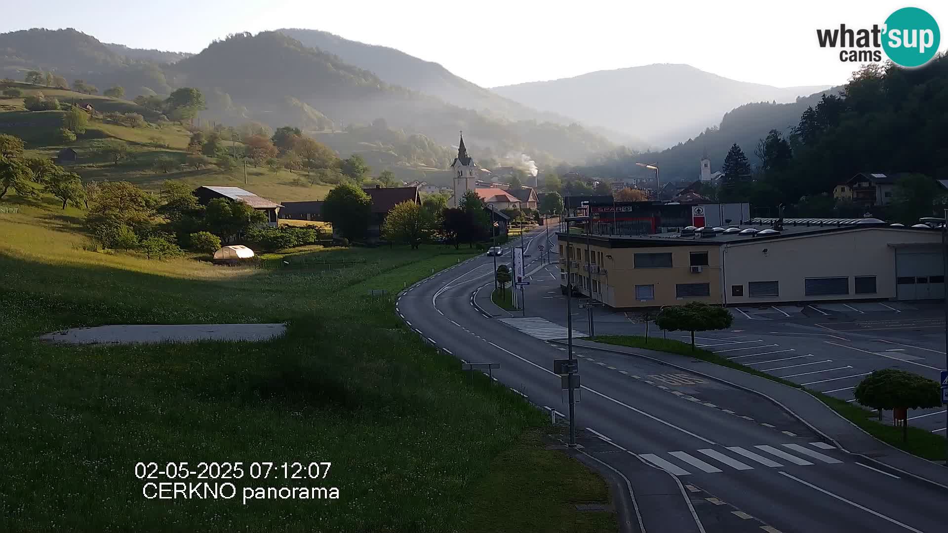 Cerkno city entrance Live Webcam